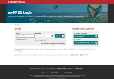 mypres login|presbyterian login.